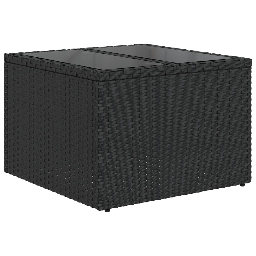 sofasæt til haven 8 dele med hynder polyrattan sort