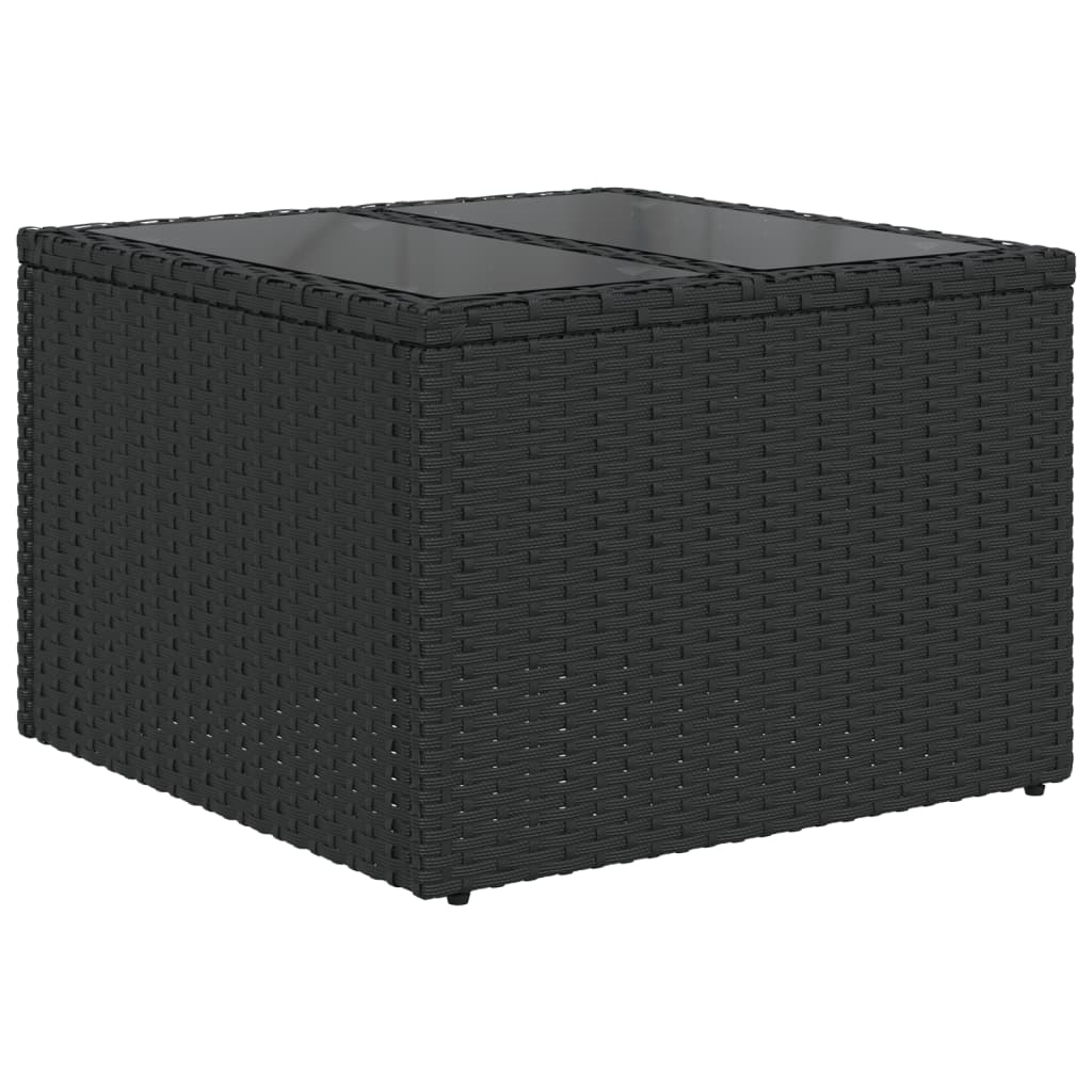 sofasæt til haven 9 dele med hynder polyrattan sort