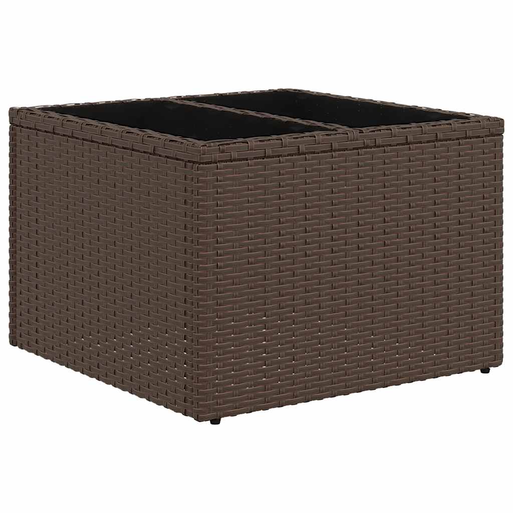 sofasæt til haven 7 dele med hynder polyrattan brun