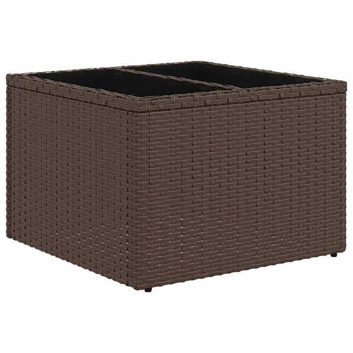sofasæt til haven 7 dele med hynder polyrattan brun