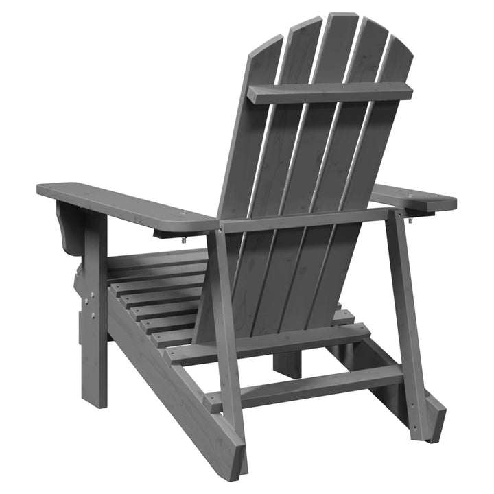 Adirondack-stol 69x85x90,5 cm massivt grantræ grå