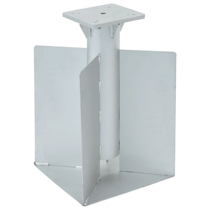 nedgravet parasolbase 27,5x27,5x45 cm stål sølvfarvet