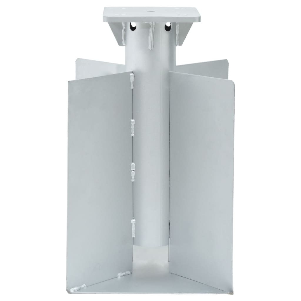 nedgravet parasolbase 27,5x27,5x45 cm stål sølvfarvet