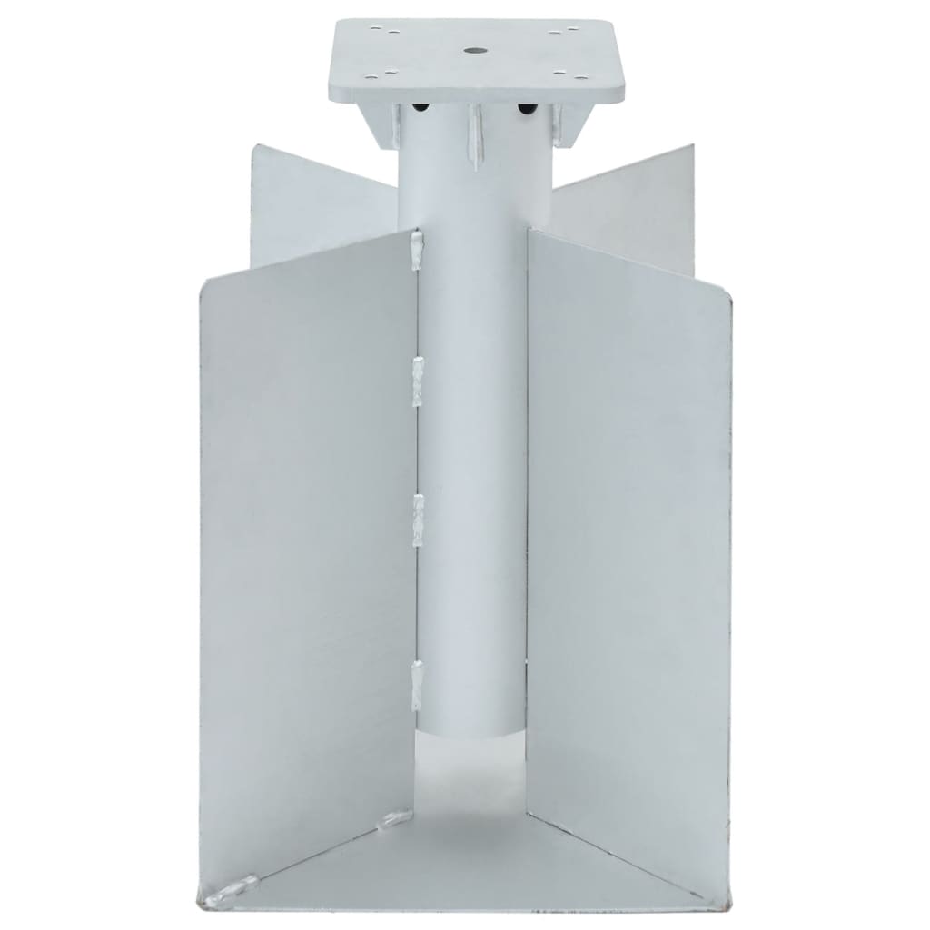 nedgravet parasolbase 27,5x27,5x45 cm stål sølvfarvet