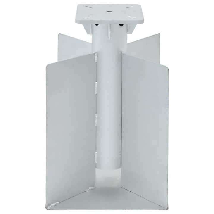 nedgravet parasolbase 27,5x27,5x45 cm stål sølvfarvet