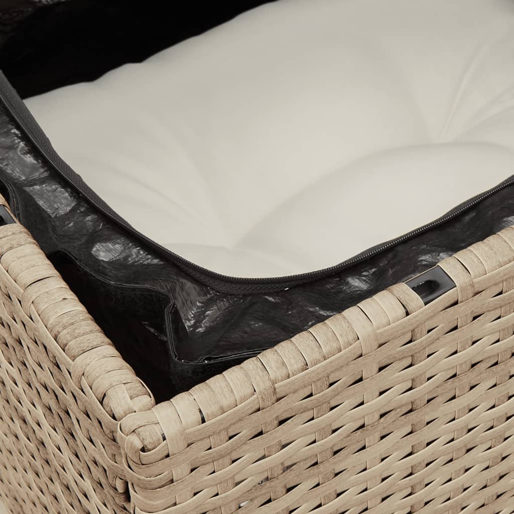 sofasæt til haven 8 dele med hynder polyrattan beige