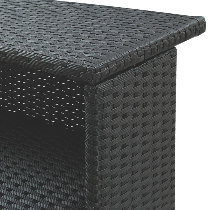 barsæt til haven 3 dele med hynder polyrattan sort