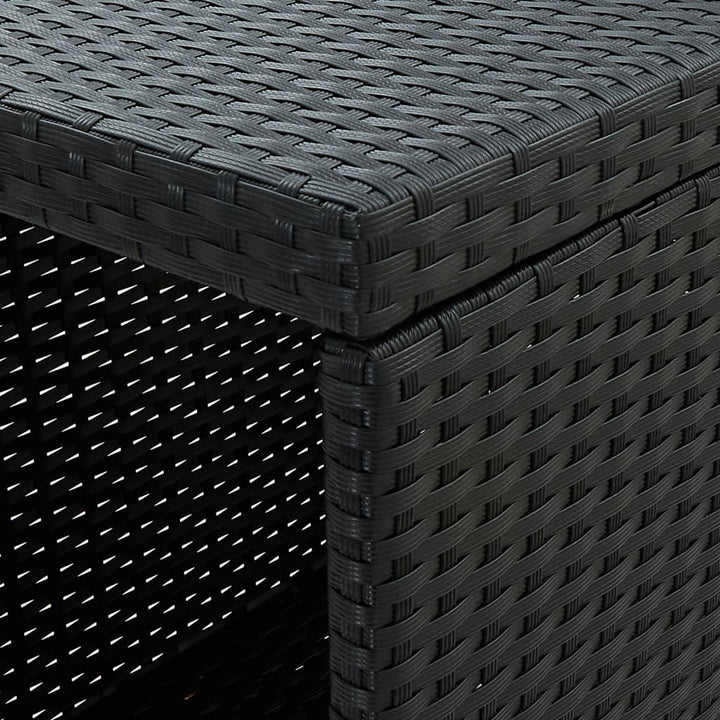 barsæt til haven 3 dele med hynder polyrattan sort