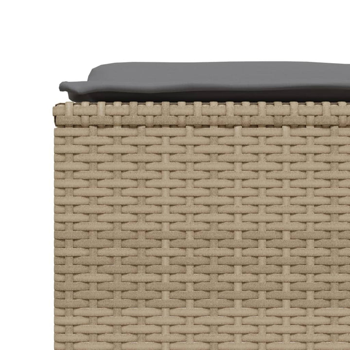 sofasæt til haven 5 dele med hynder polyrattan beige