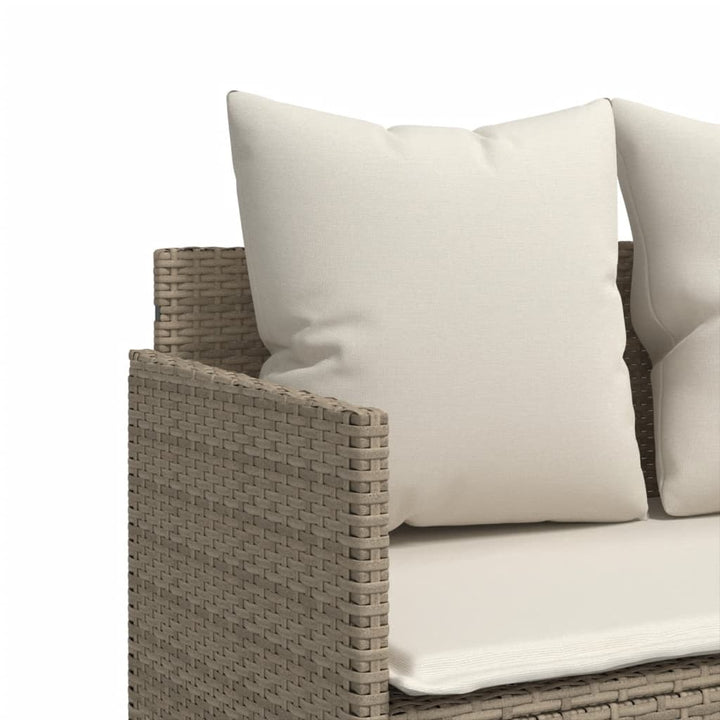 sofasæt til haven 5 dele med hynder polyrattan beige