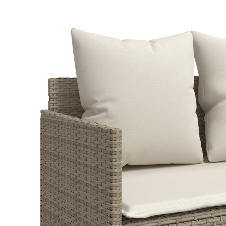sofasæt til haven 5 dele med hynder polyrattan beige