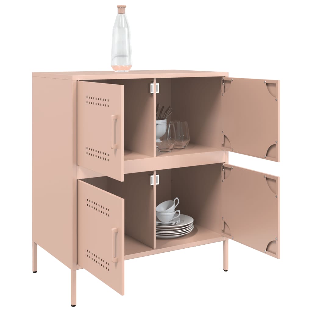 skab 68x39x79 cm stål lyserød