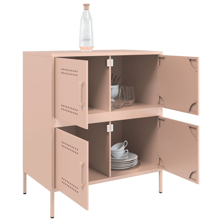 skab 68x39x79 cm stål lyserød