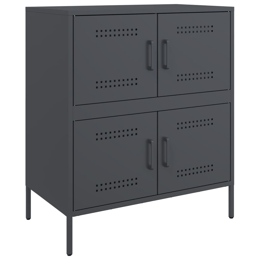 skab 68x39x79 cm stål antracitgrå