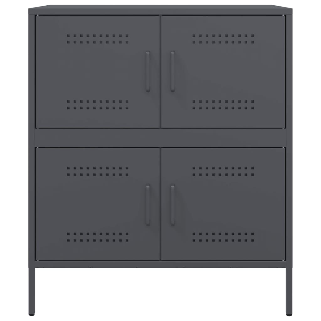 skab 68x39x79 cm stål antracitgrå