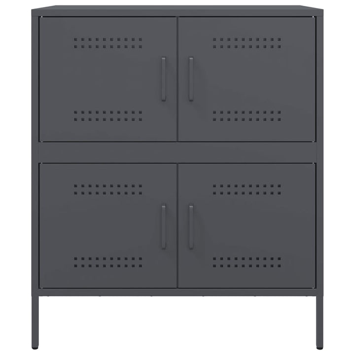 skab 68x39x79 cm stål antracitgrå
