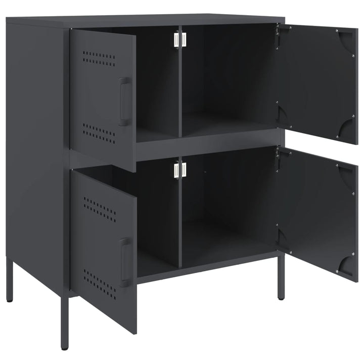 skab 68x39x79 cm stål antracitgrå