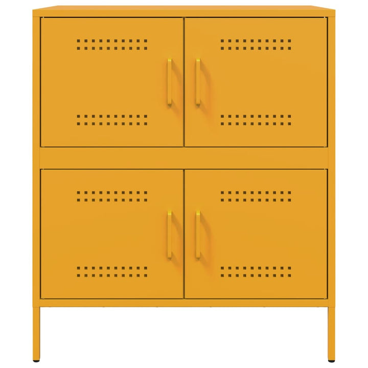 skab 68x39x79 cm stål sennepsgul