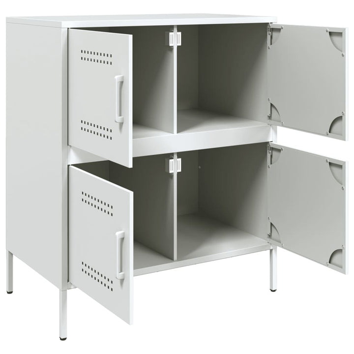 skab 68x39x79 cm stål hvid
