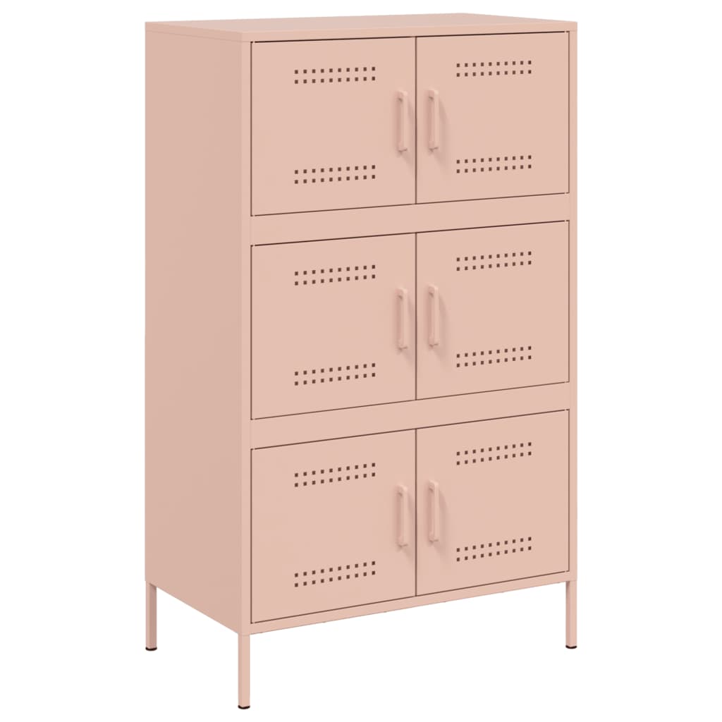 højskab 68x39x113 cm stål lyserød