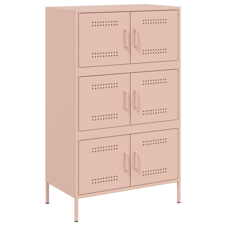 højskab 68x39x113 cm stål lyserød