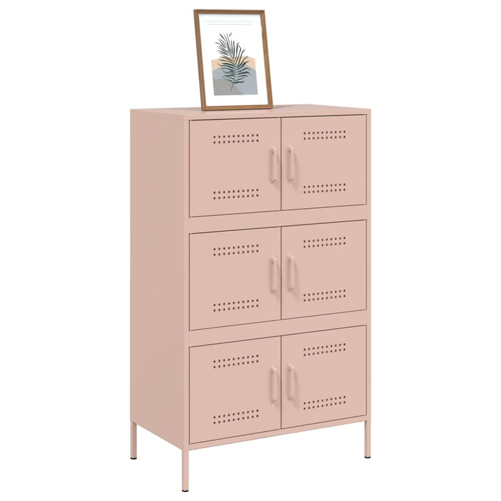 højskab 68x39x113 cm stål lyserød