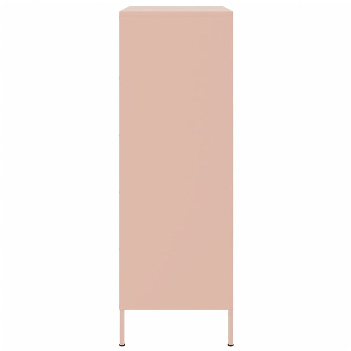 højskab 68x39x113 cm stål lyserød