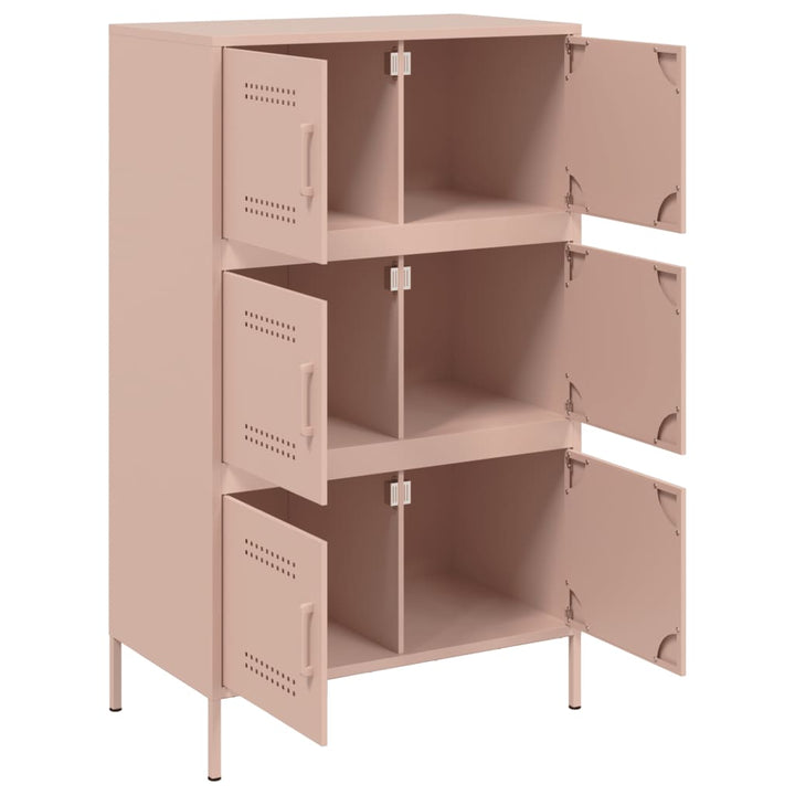 højskab 68x39x113 cm stål lyserød