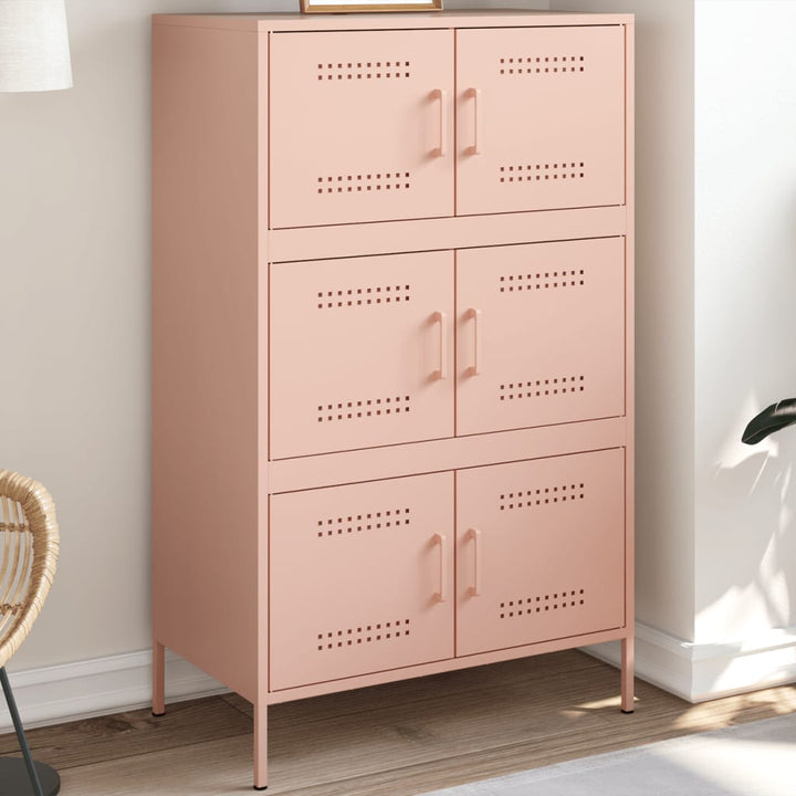 højskab 68x39x113 cm stål lyserød