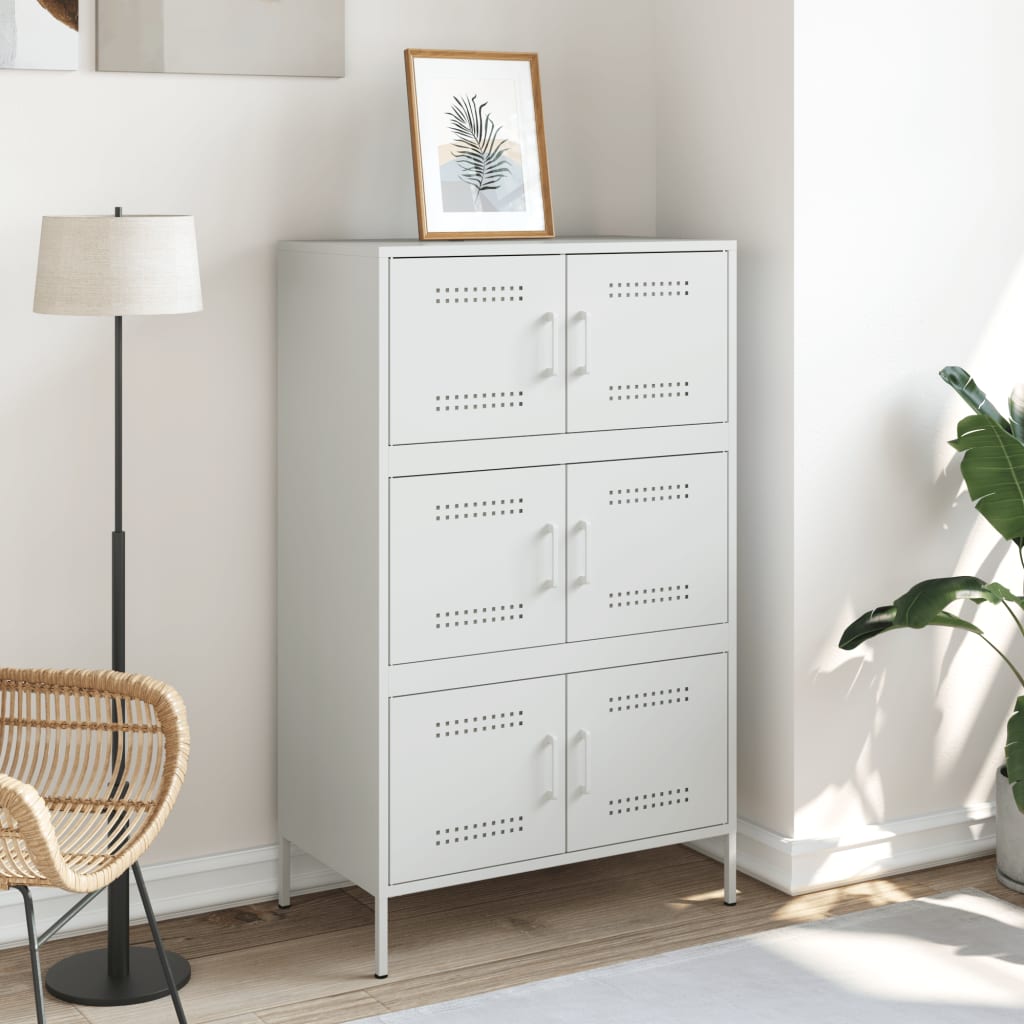 højskab 68x39x113 cm stål hvid
