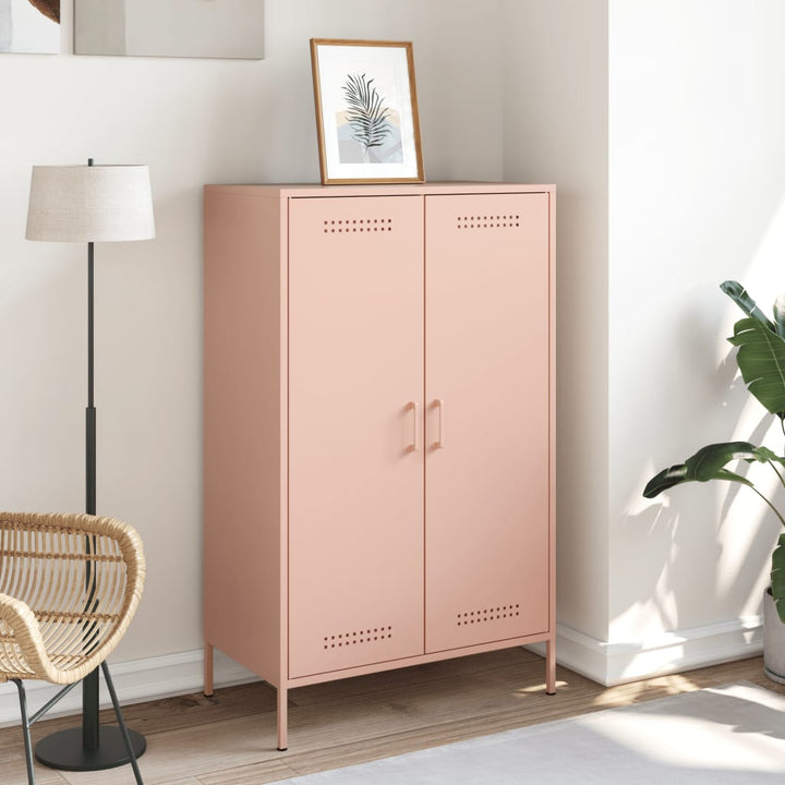 højskab 68x39x113 cm stål lyserød