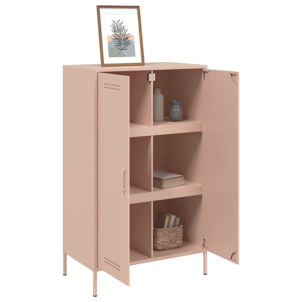 højskab 68x39x113 cm stål lyserød