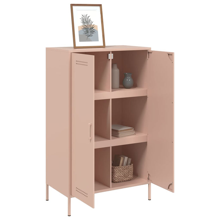 højskab 68x39x113 cm stål lyserød