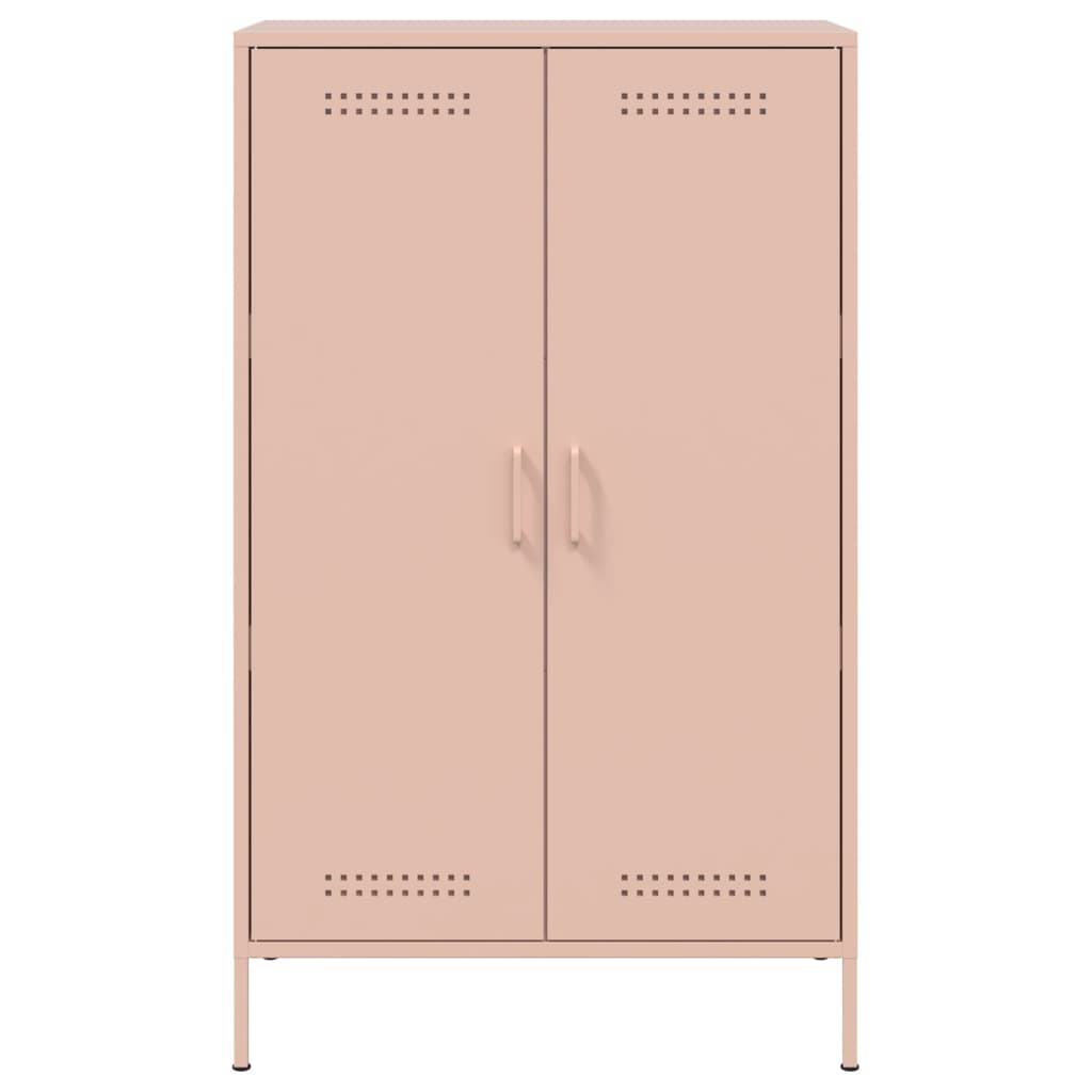 højskab 68x39x113 cm stål lyserød