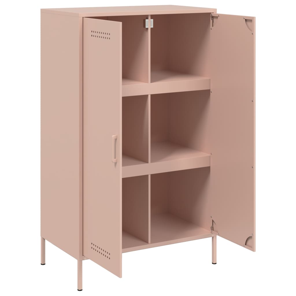 højskab 68x39x113 cm stål lyserød