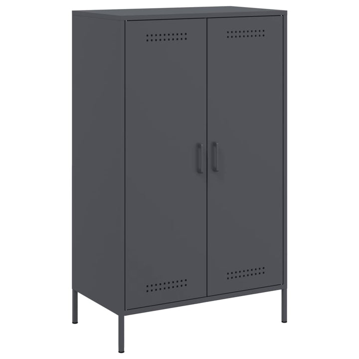 højskab 68x39x113 cm stål antracitgrå