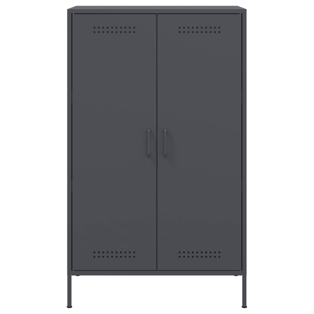 højskab 68x39x113 cm stål antracitgrå