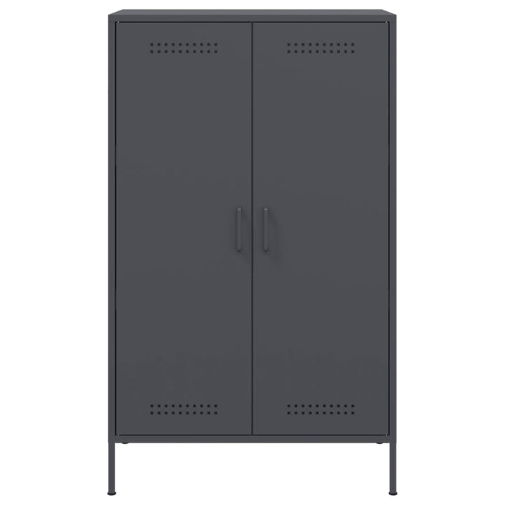 højskab 68x39x113 cm stål antracitgrå