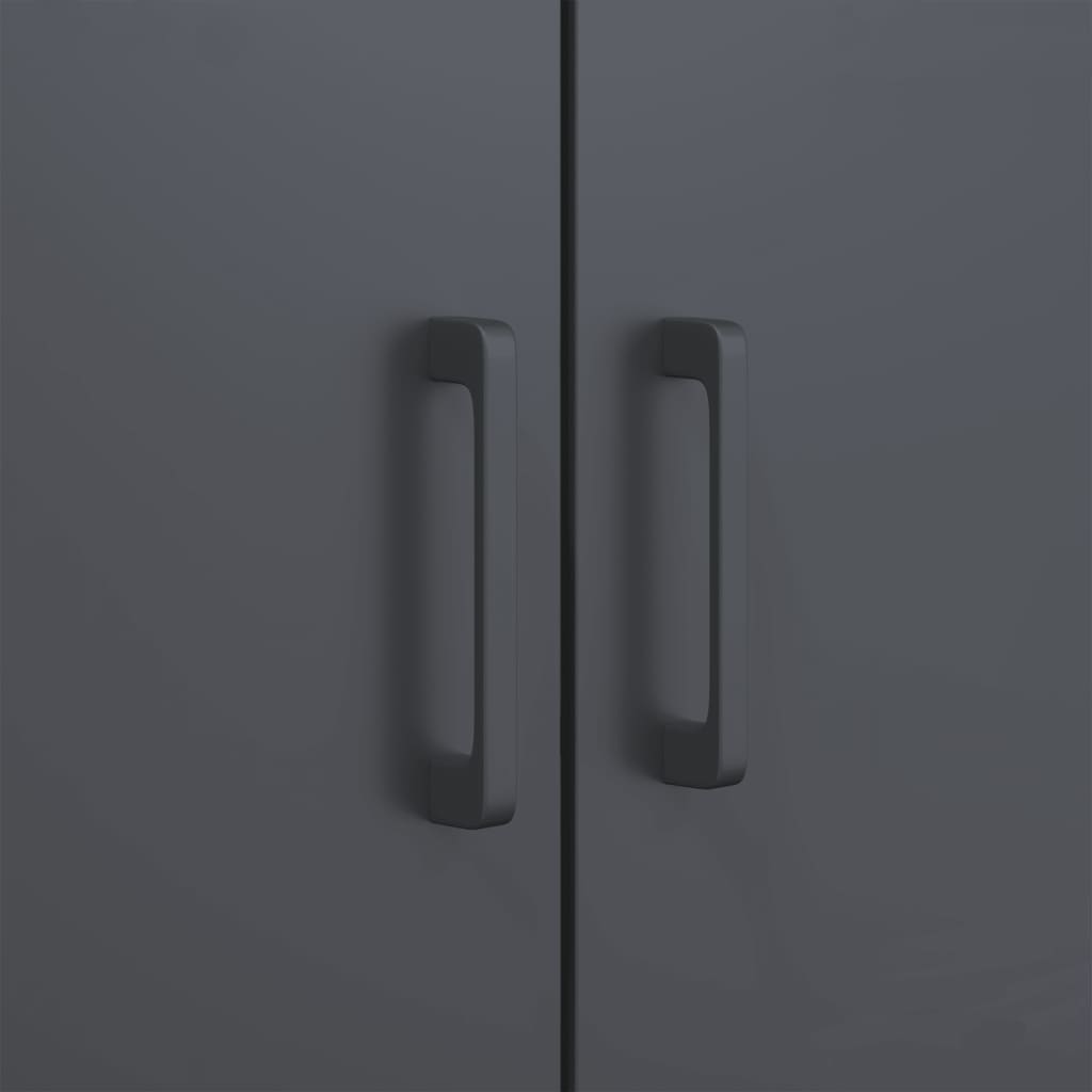 højskab 68x39x113 cm stål antracitgrå