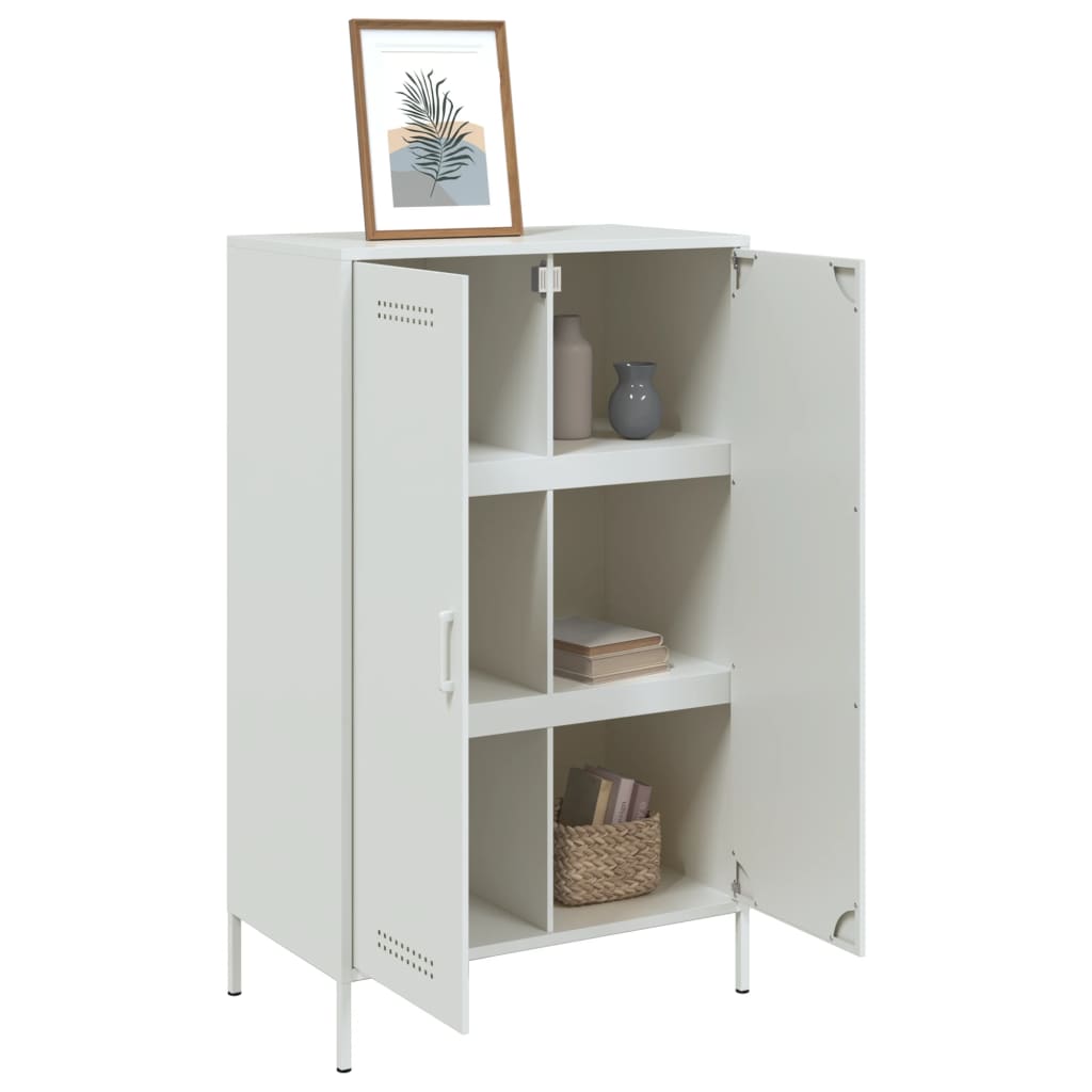 højskab 68x39x113 cm stål hvid