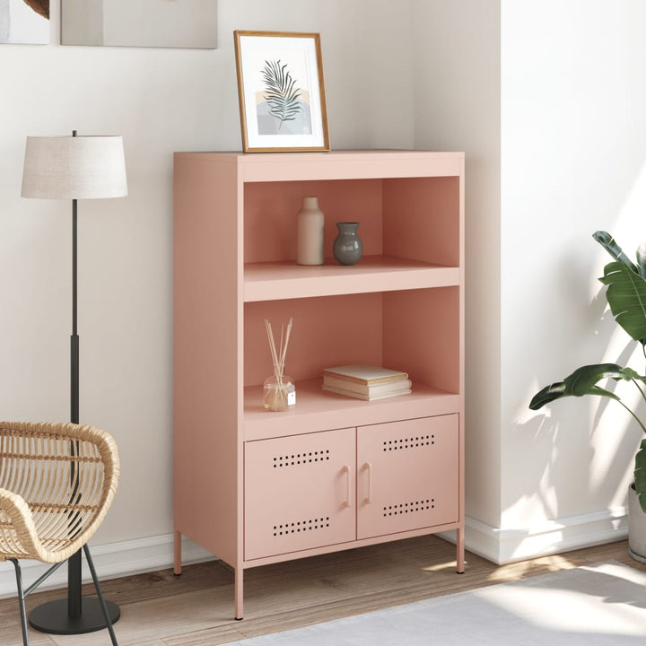 højskab 68x39x113 cm stål lyserød