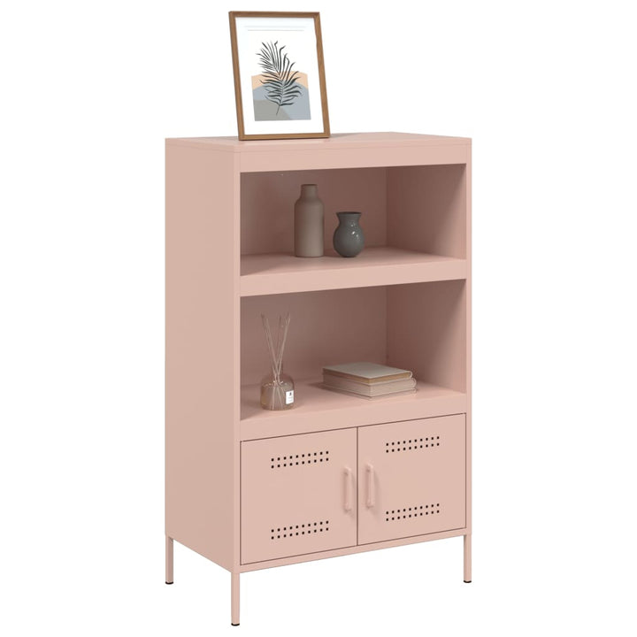 højskab 68x39x113 cm stål lyserød