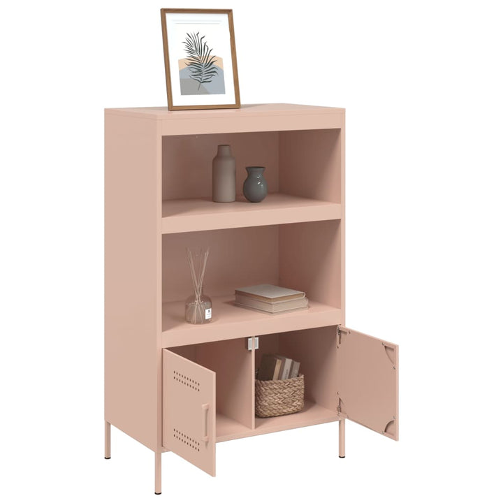 højskab 68x39x113 cm stål lyserød