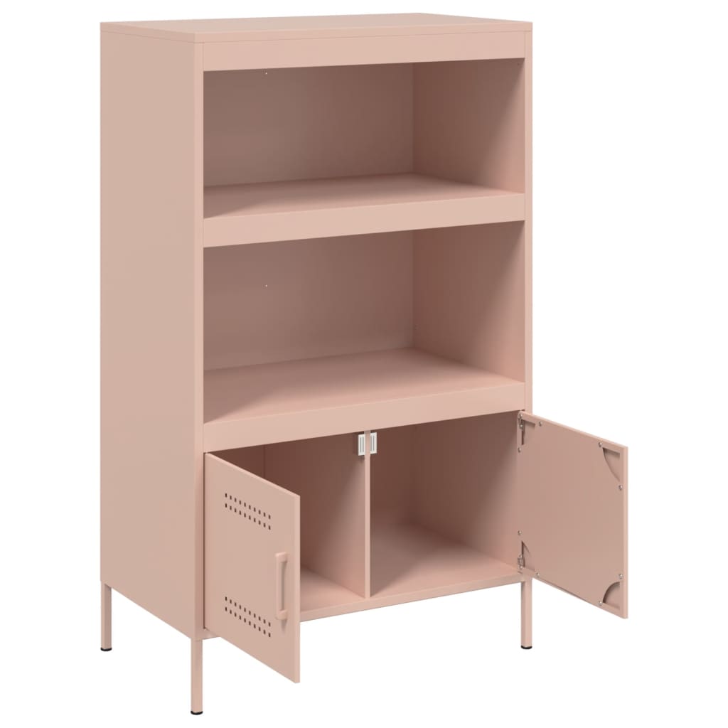 højskab 68x39x113 cm stål lyserød