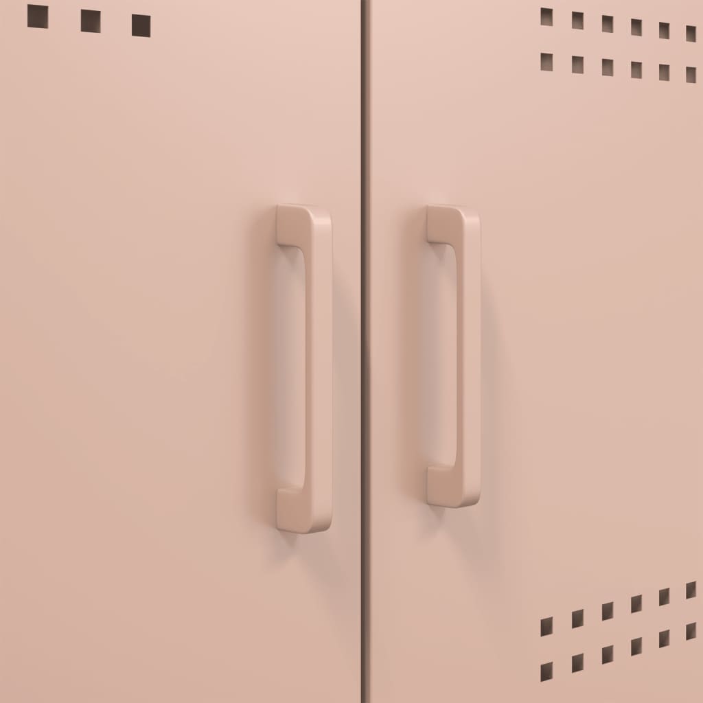højskab 68x39x113 cm stål lyserød