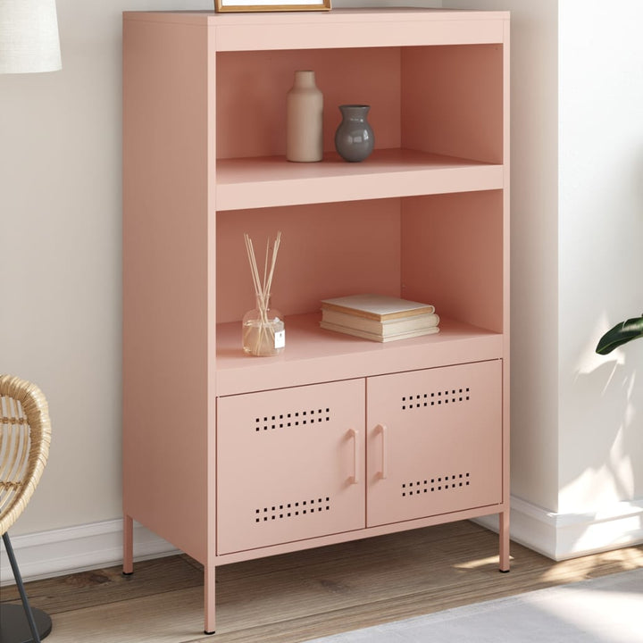 højskab 68x39x113 cm stål lyserød