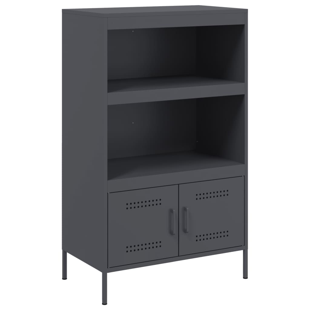 højskab 68x39x113 cm stål antracitgrå