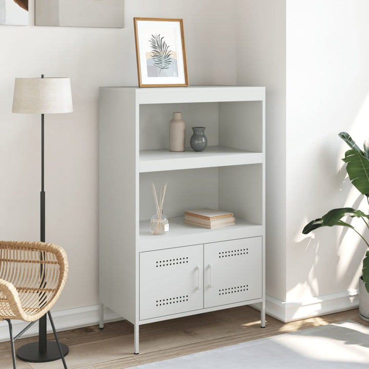 højskab 68x39x113 cm stål hvid