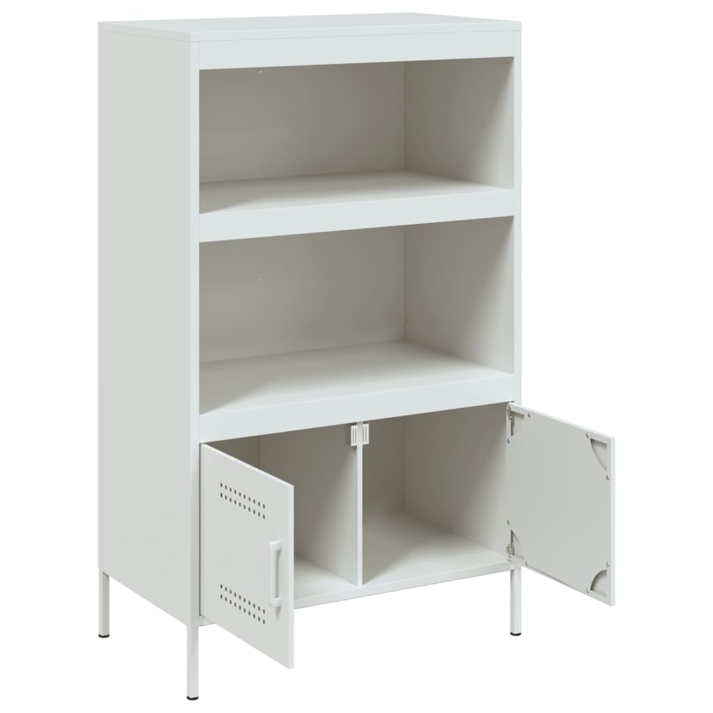 højskab 68x39x113 cm stål hvid