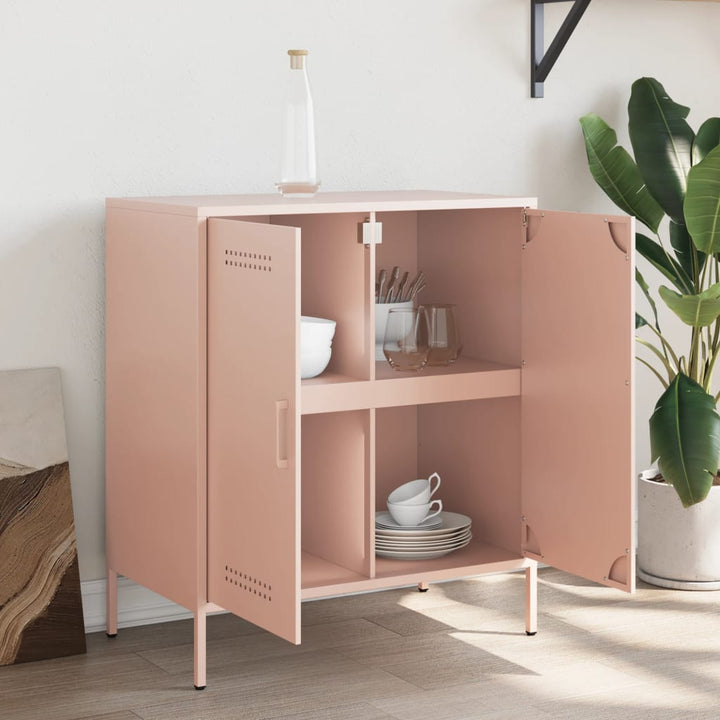 skab 68x39x79 cm stål lyserød